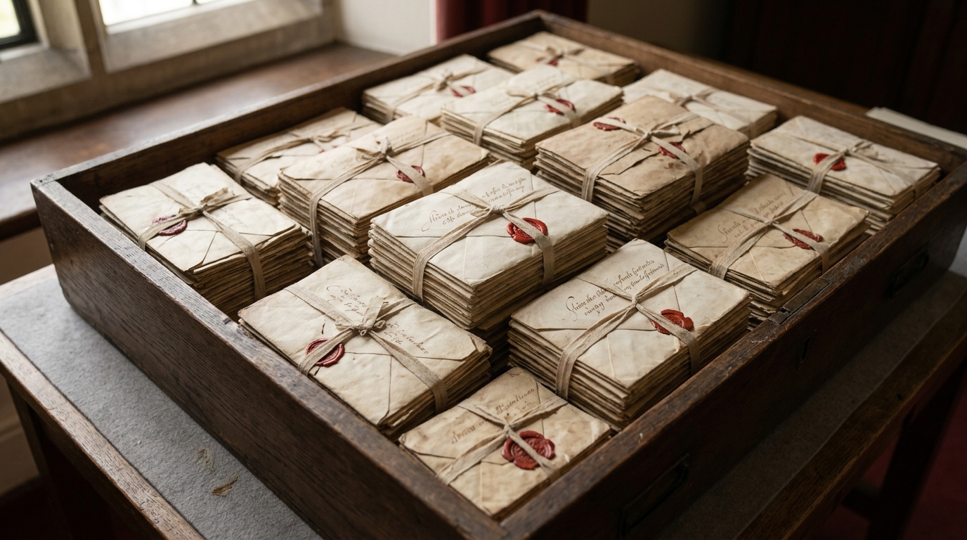 Évocation visuelle de la correspondance de Lucrèce Borgia à la cour de Ferrare