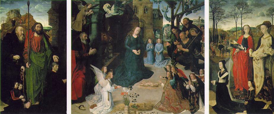Vue d’ensemble du Triptyque Portinari ouvert (près de six mètres d’envergure)